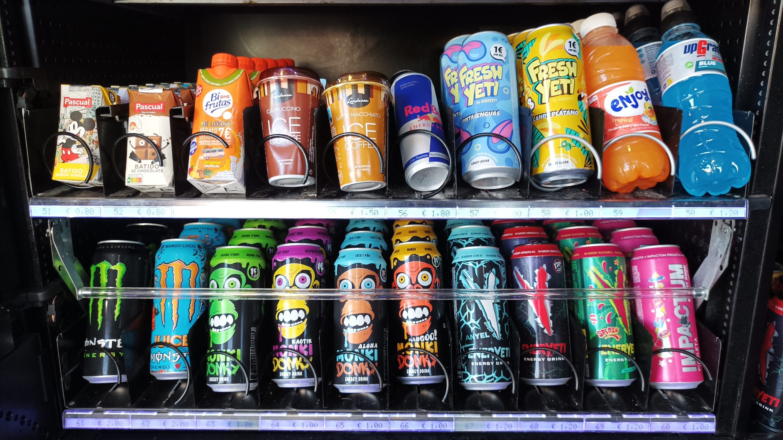 Bebidas energéticas y zumos